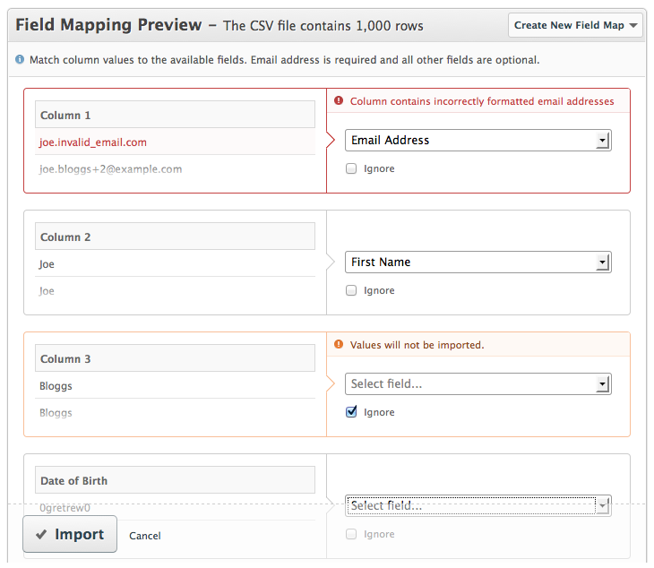 field-mapping