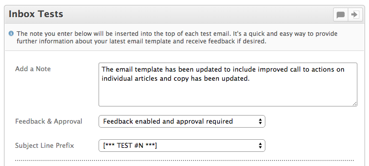 Email Template Feedback & Approval