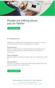 B2B Email Marketing Campaign - Twitter: Create curiosity