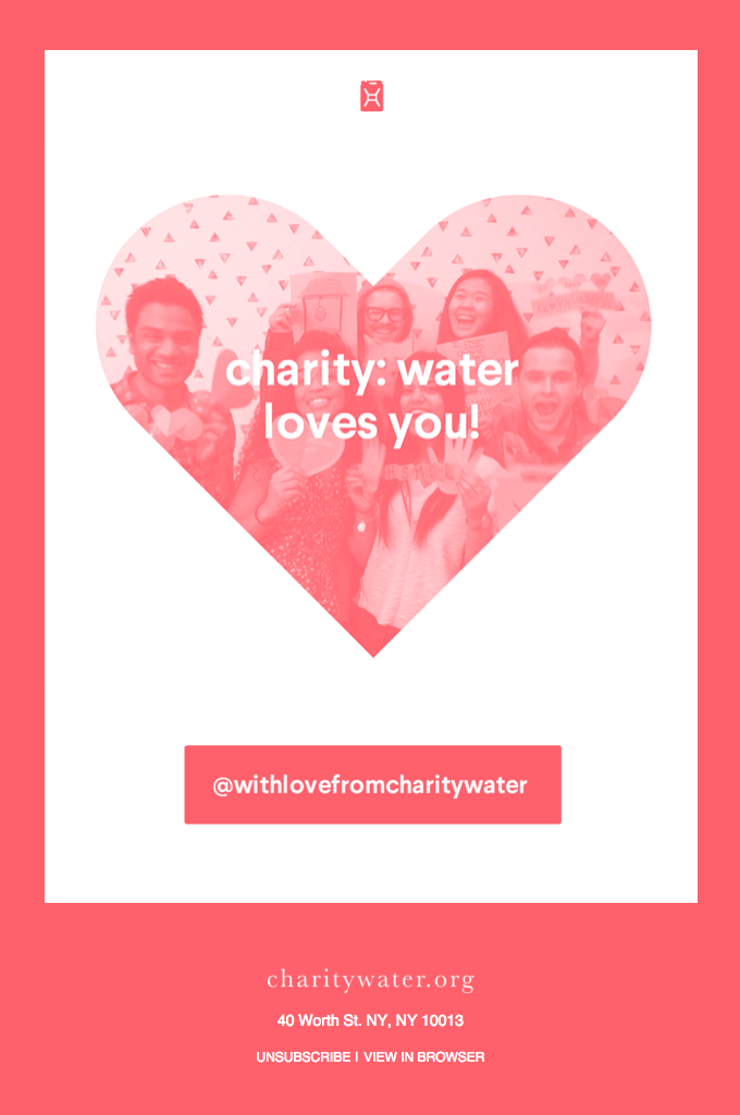 Charity: Water - Valentines Day